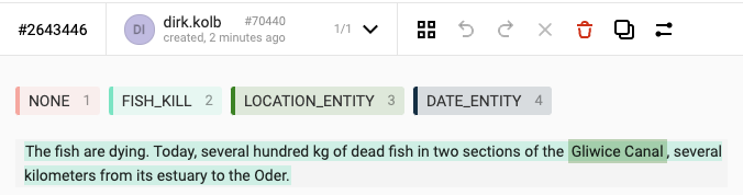 Labeling fish kill